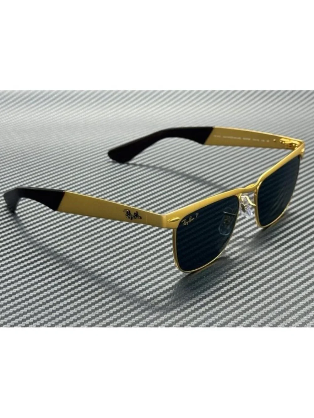 New Ray-Ban Men Gold Sunglasses 56-18-145